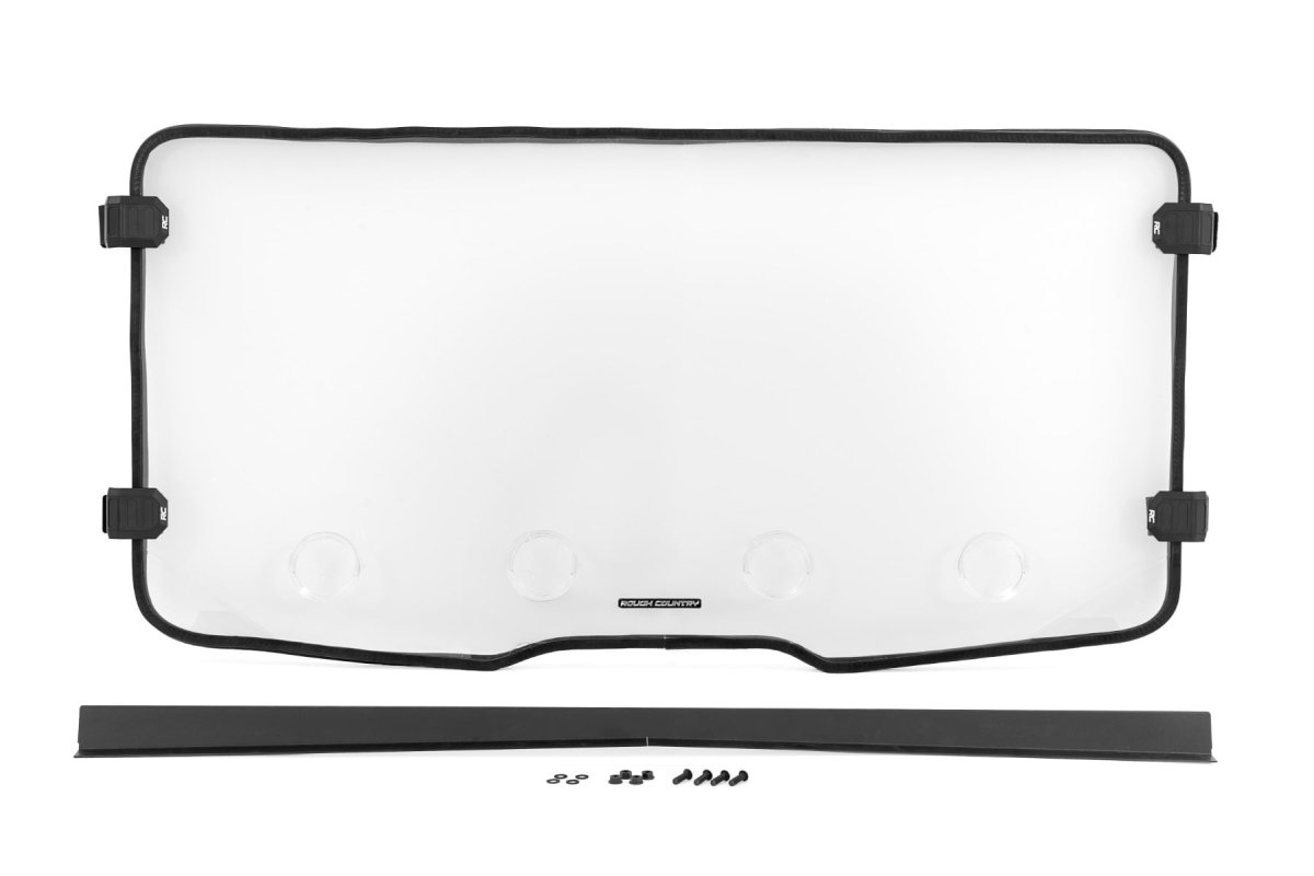 Segway UT6 Windshield - Front - Rough Country - Scratch Resistant - 4WD - 2025+